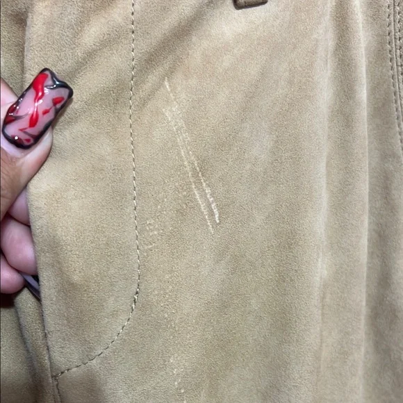 RARE Ralph Lauren Black Label Goat Suede Tan Cargo Pants. Size 8